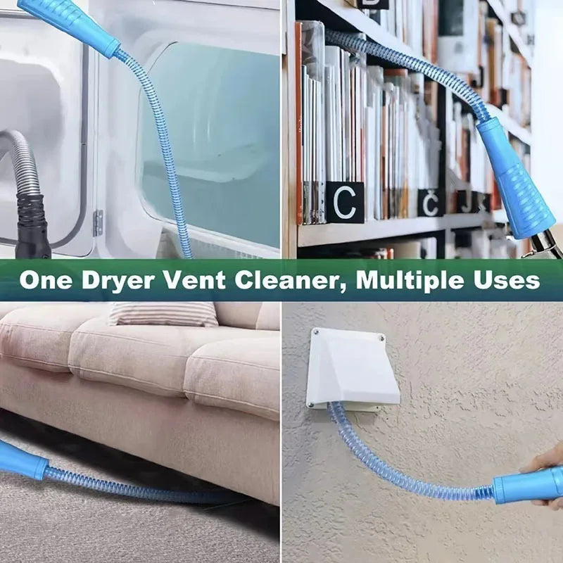 Dryer Vent Cleaner Kit Vacuum Attachment Bendable Dryer Lint Remover with Guide Screen Cleaning Hose Household Deep Cleaning